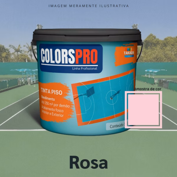 Tinta de Piso ColorsPro Rosa 16 litros