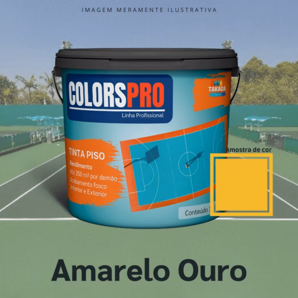 Tinta de Piso ColorsPro Amarelo Ouro 16 litros