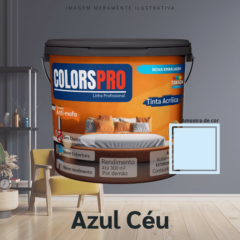 Tinta Acrílica Azul Céu Exterior x Interior 18 litros